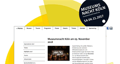 Desktop Screenshot of museumsnacht-koeln.de