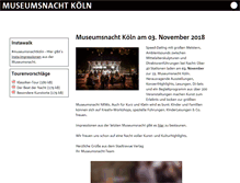 Tablet Screenshot of museumsnacht-koeln.de